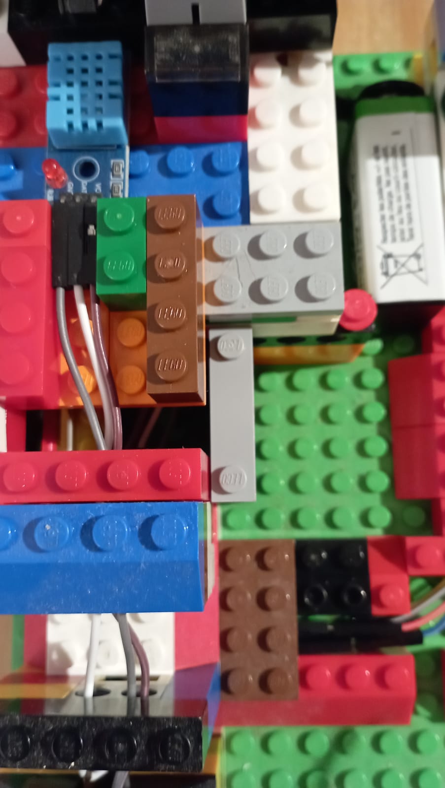 Image du capteur vue de haut intérieur de la structure de Lego® 2